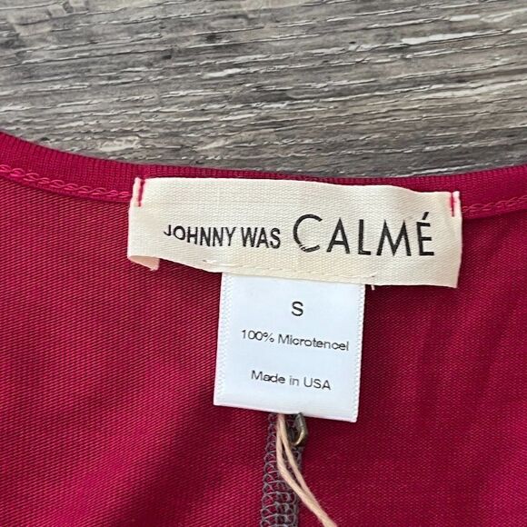 NWT JOHNNY WAS calme knit racerback tunic tank in pink berry size Small - Picture 8 of 9
